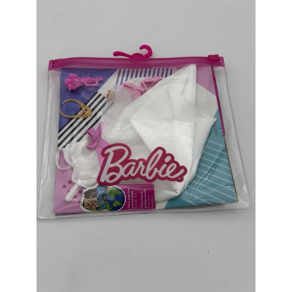 2022 Mattel Barbie Bridal Outfit Fashion Pack Wedding Dress w/ Pink Sash New
